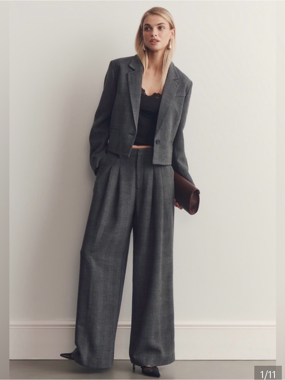 Maeve Gray Glen Plaid Blazer